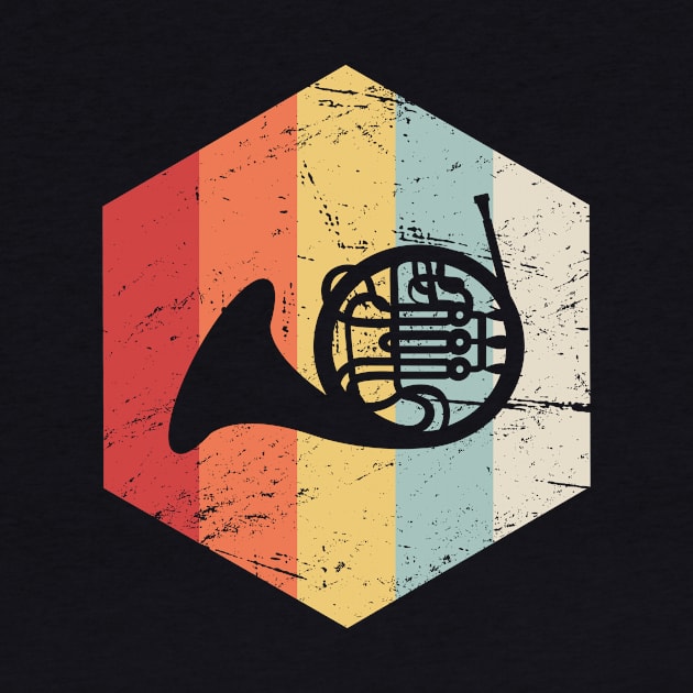 Retro Vintage French Horn Marching Band Icon by MeatMan